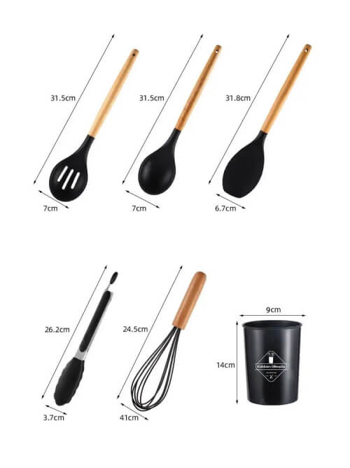 Набір силіконового кухонного приладдя 12 предметів