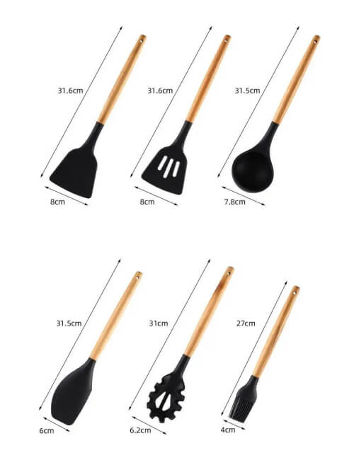 Набір силіконового кухонного приладдя 12 предметів